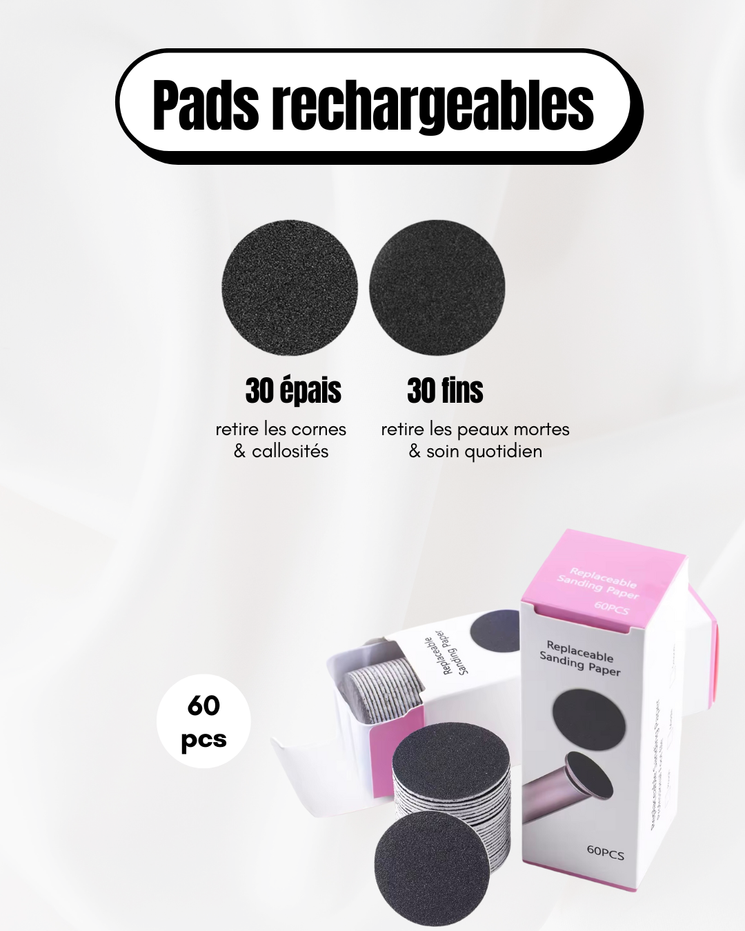 PADS RECHARGEABLES- 60pcs